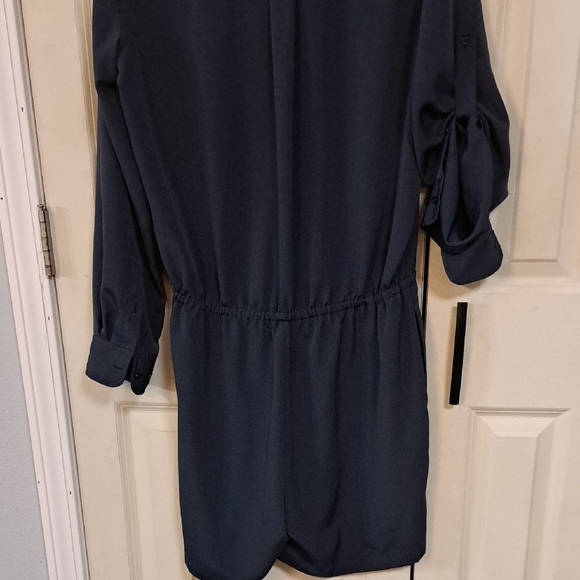 Lauren Ralph Lauren Dark Blue Button Down Rompers - Picture 4 of 5